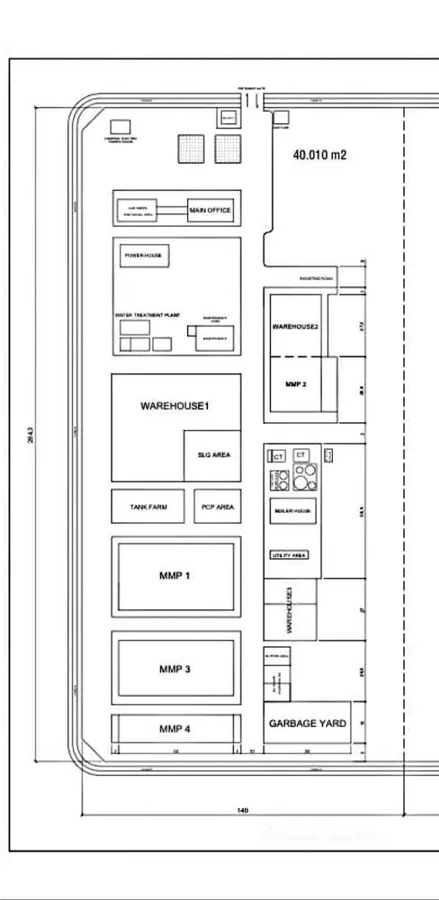Dijual Ex Pabrik Jababeka 1 Luas bangunan 3Ha