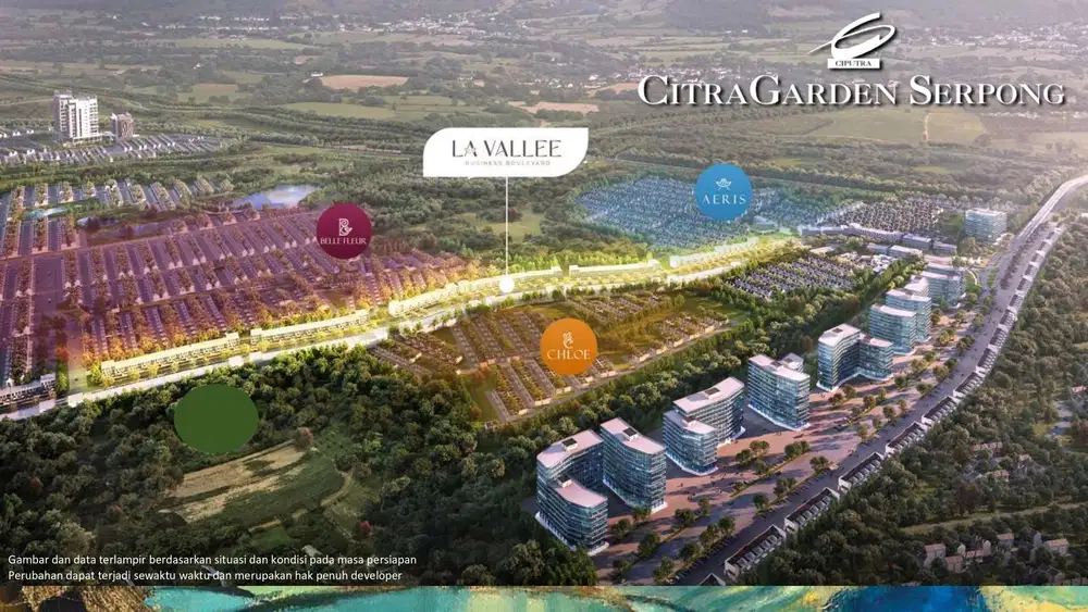 Ruko Citra Garden Serpong La Vallee kpr DP 0% free biaya surat Dkt BSD