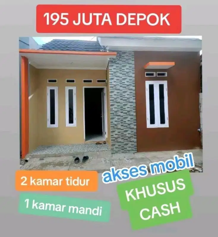 Di Jual Rumah  100 Jt an Di Sawangan Depok