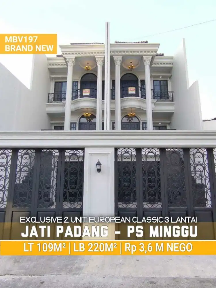 MBV197 Brand New European Classic House Jati Padang, Pasar Minggu