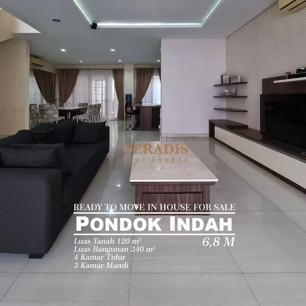 FOR SALE PONDOK INDAH RUMAH SIAP HUNI