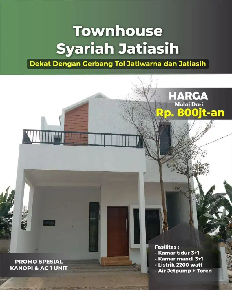 460 Cluster 2 Lt Exclusive Muslim Strategis Dekat Pintu Tol Jatiasih