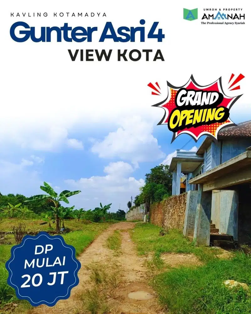 TANAH KAVLING GUNTER SIAP BANGUN VIEW KOTA BISA KREDIT