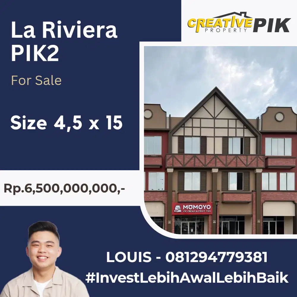 Dijual Ruko La Riviera PIK2