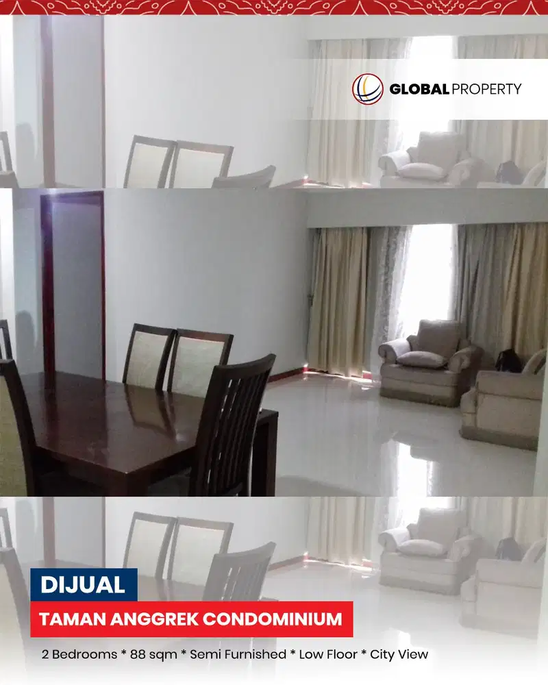 Termurah! Taman Anggrek Condominium, Semi FF 2BR, Low Floor