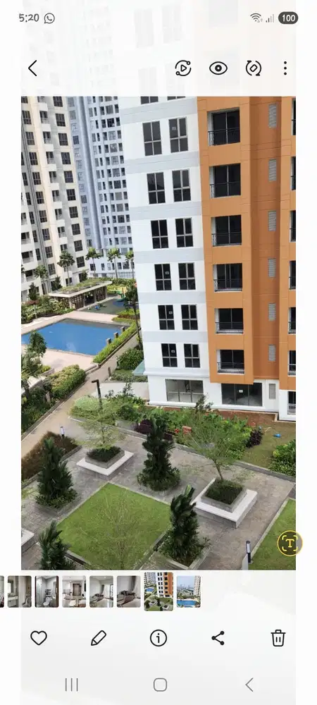 Apartment Furnish. Tengah Kota. Lantai rendah. Aman. Siap huni.