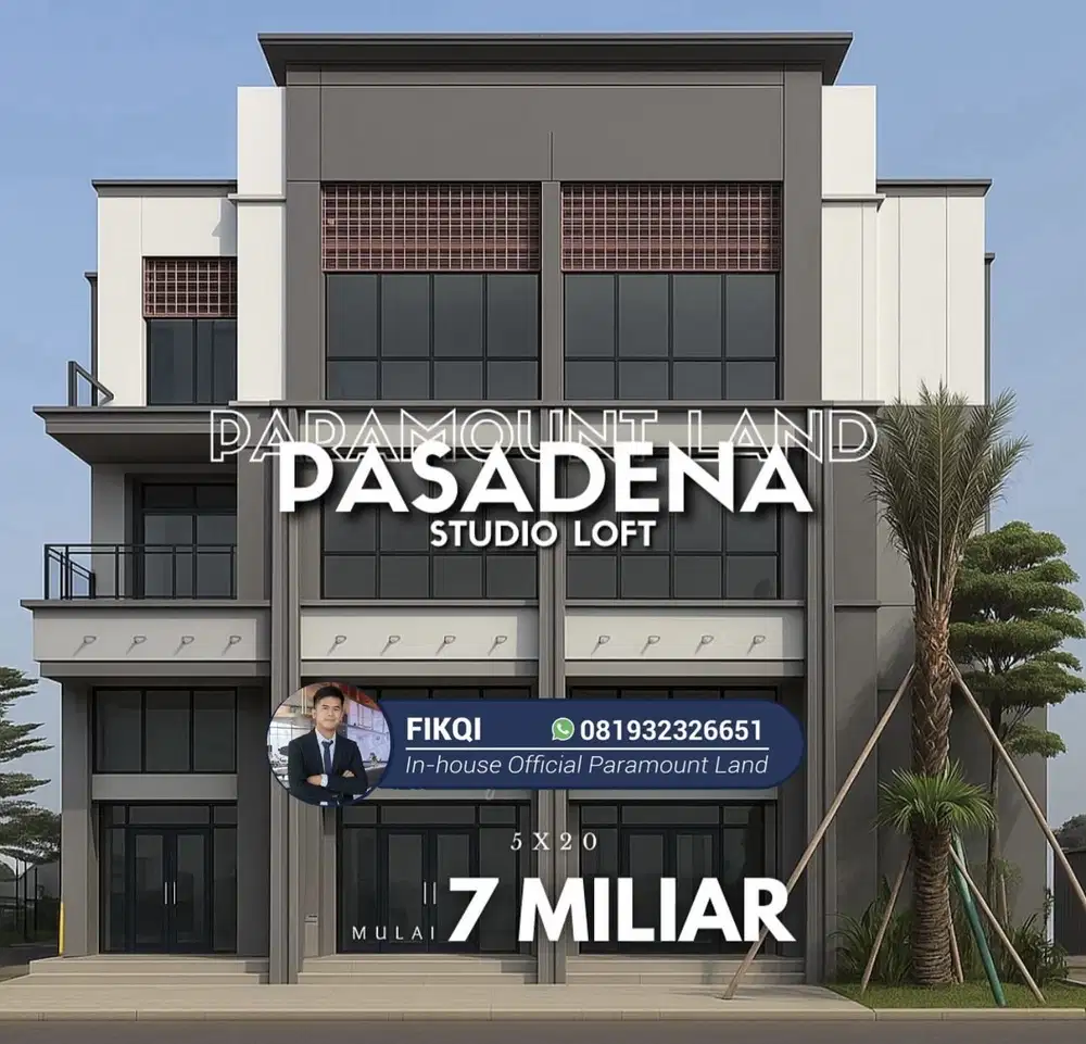 Aniva Studio Loft (5x18 4 Lantai) Komersial terbaru Hadap Boulevard