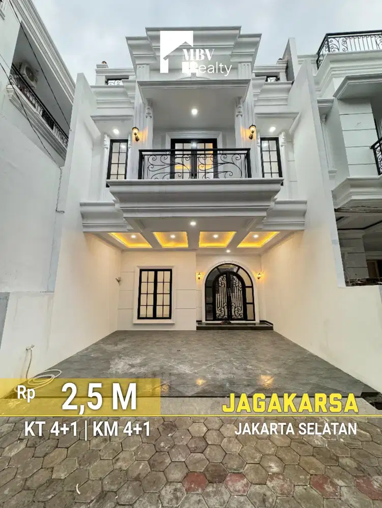 MBV301 Rumah Baru 3 Lantai Strategis Akses Jalan 2 Mobil di Jagakarsa