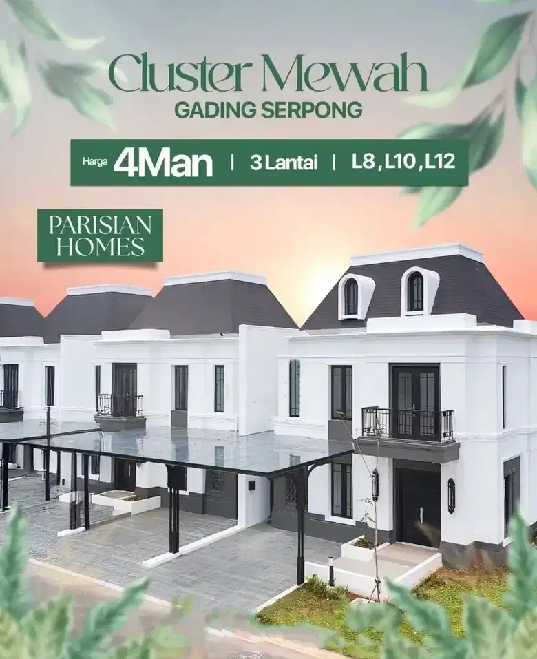 JUAL RUMAH BELLEFONT NEW CLUSTER THE SPRING SUMMARECON GADING SERPONG