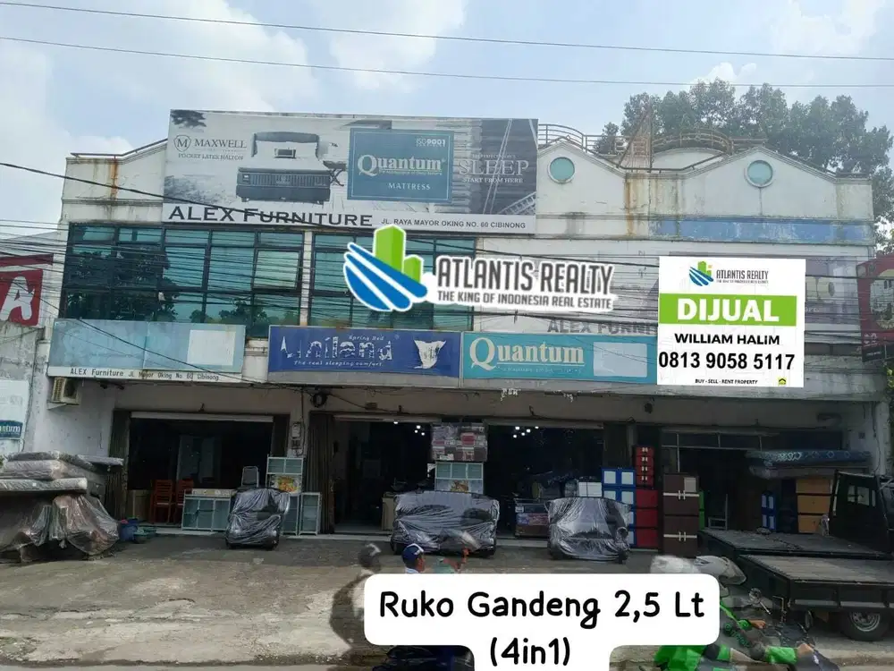 Ruko Gandeng 4 - 2½Lantai pinggir jalan raya Mayor Oking Cibinong