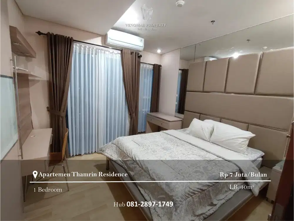 Disewakan Apartement Thamrin Residences 1 BR Furnished Tower A