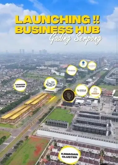 5 M Ruko Business Hub City menghadap boulevard gading serpong ke bsd