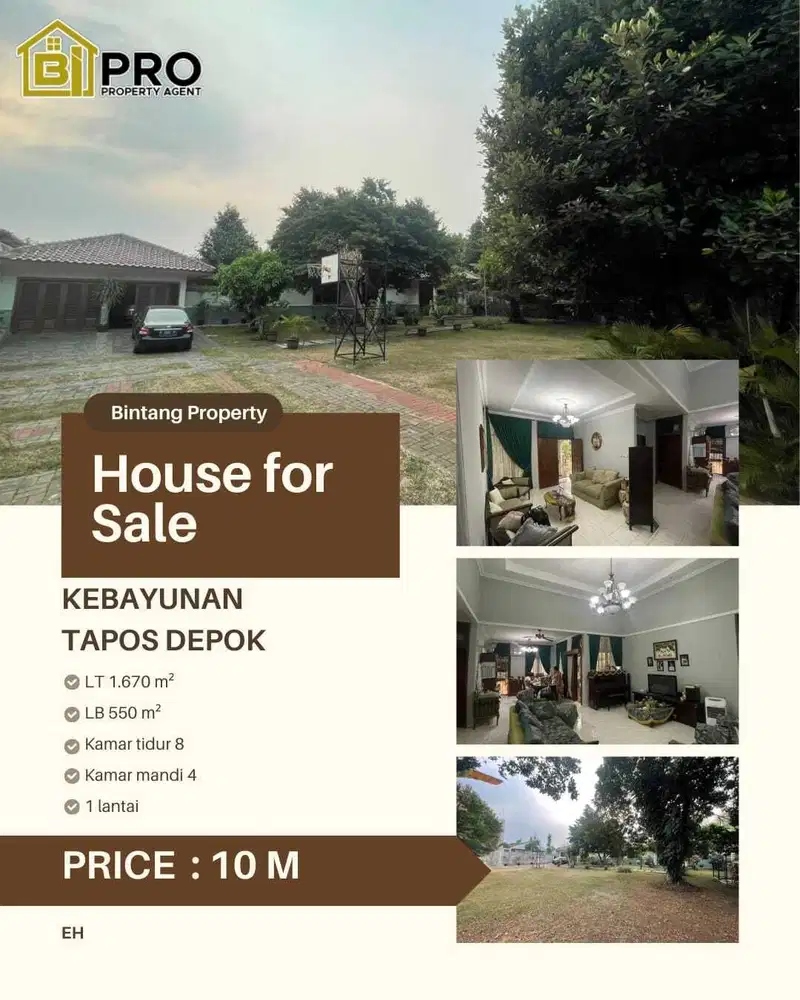 DIJUAL RUMAH LUAS DI TAPOS DEPOK DEKAT TOL CIMANGGIS MURAH NEGO!!