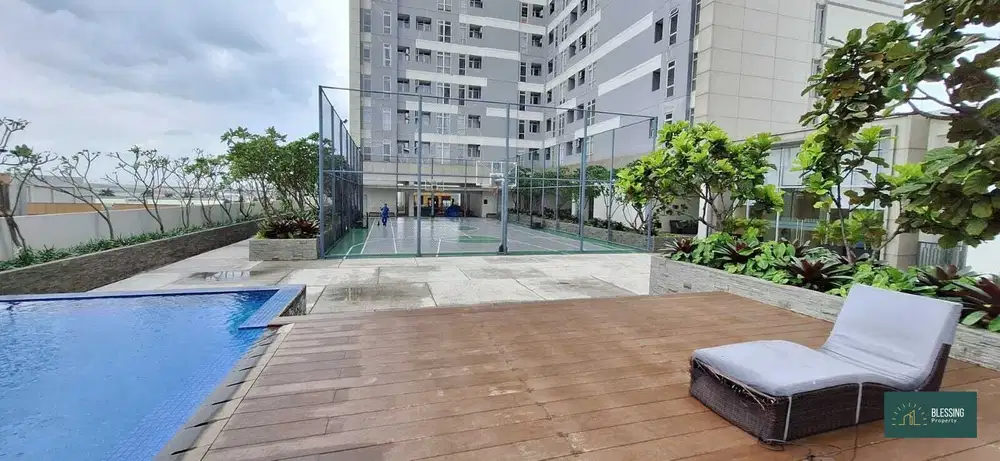 Jual Apartemen Vasanta MM2100 cikarang view kolam renang lantai 16