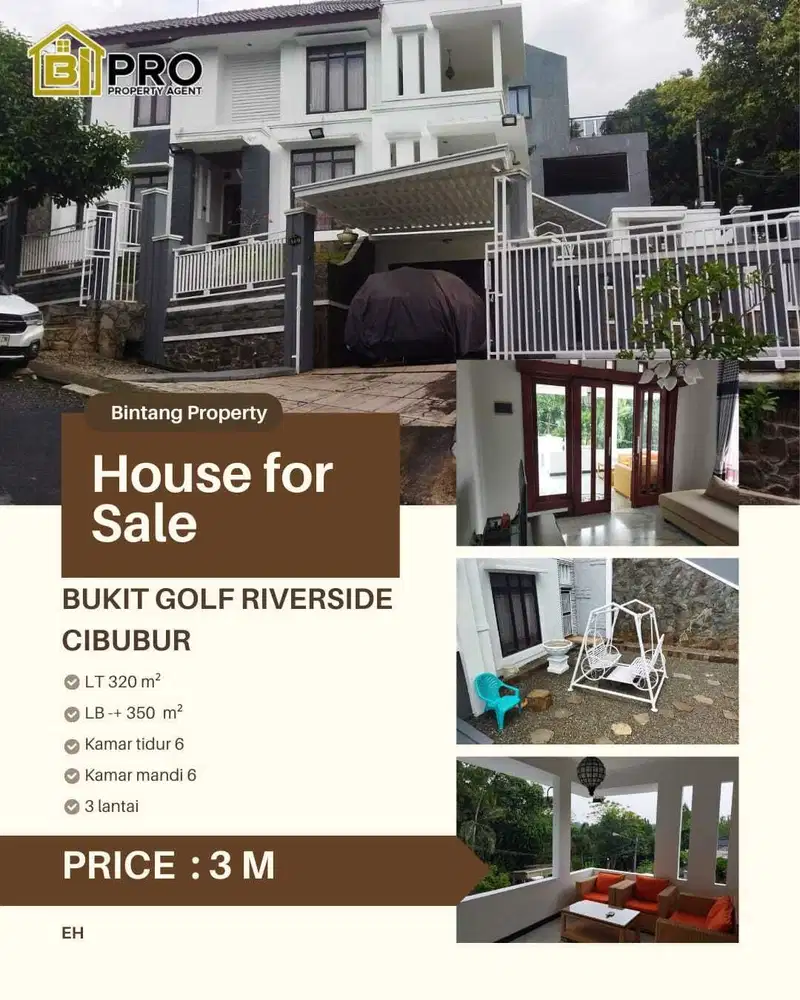 DIJUAL RUMAH MURAH DI BUKIT GOLF RIVERSIDE CIBUBUR DEKAT TOL CIMANGGIS