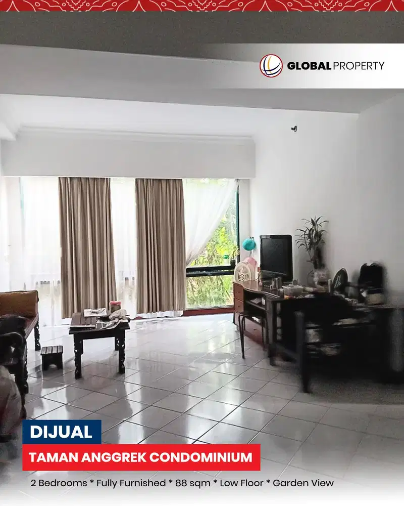 Taman Anggrek Condominium Fully Furnished 2 Bedroom, Garden View, Low