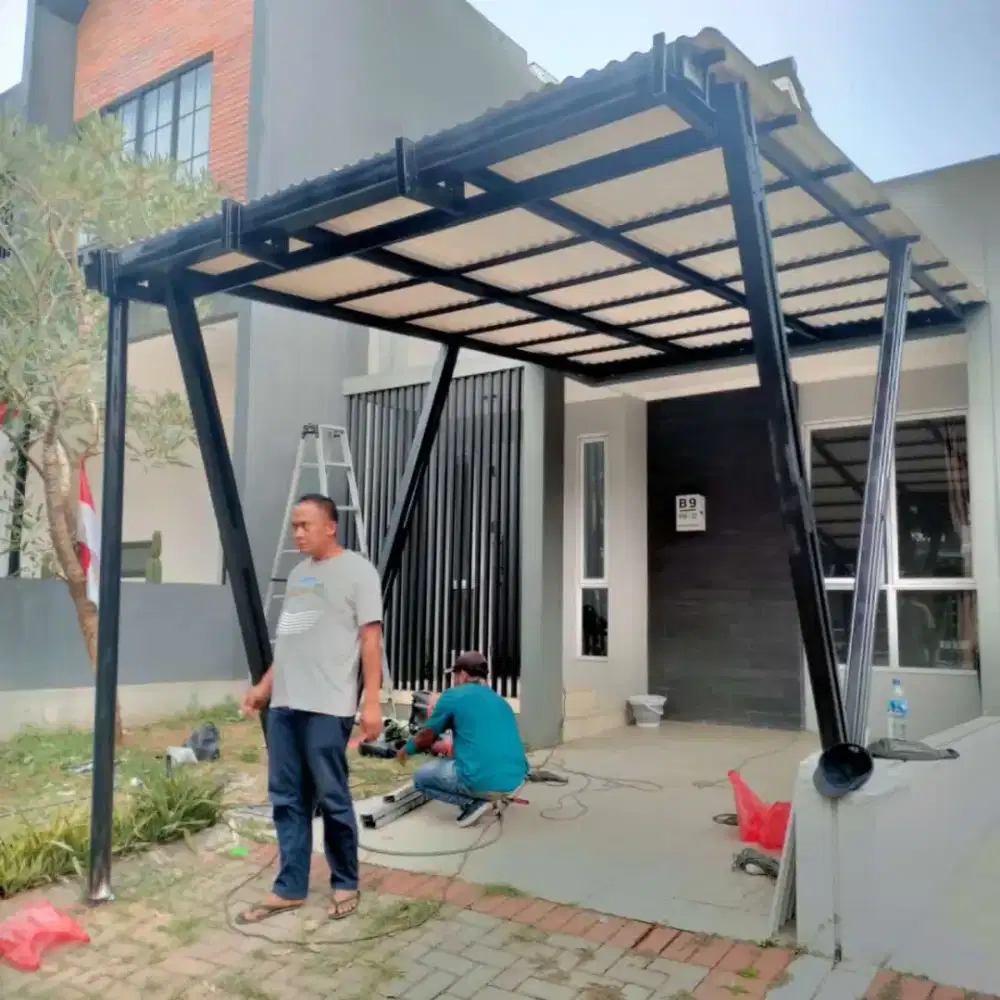 Kanopi baja ringan tiang V