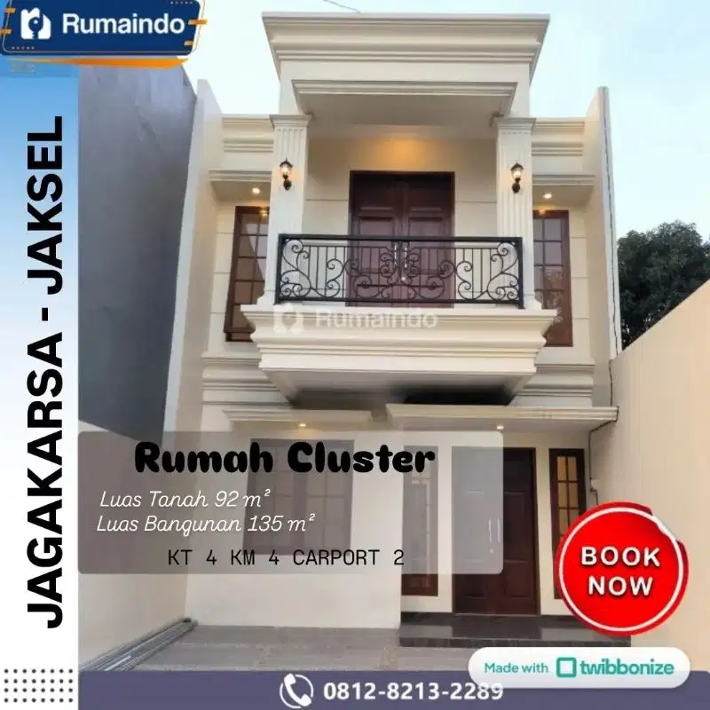 Dijual Rumah Cluster di Jagakarsa Jakarta Selatan