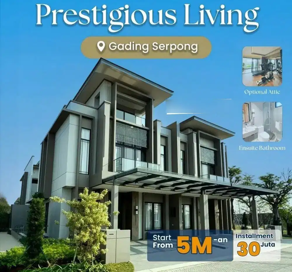 Dijual Rumah New PASADENA VILLAGE, Gading Serpong MODERN MEWAH 5MAN
