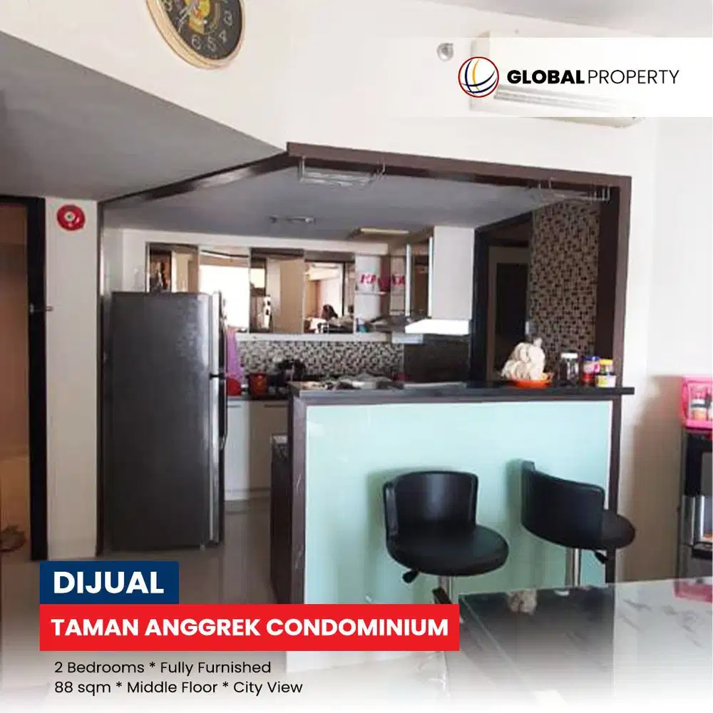 Fully Furnish  Middle Floor 2 Bedroom at Taman Anggrek Condominium