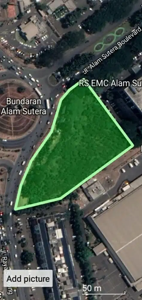 Di Sewa kan lahan/kavling Di Alam Sutera Luas 2000m