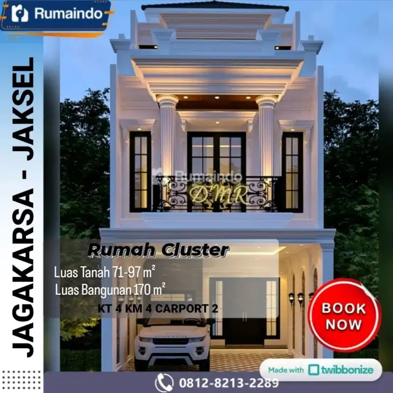 Dijual Rumah Cluster Ada Rooftop di Jagakarsa Jakarta Selatan