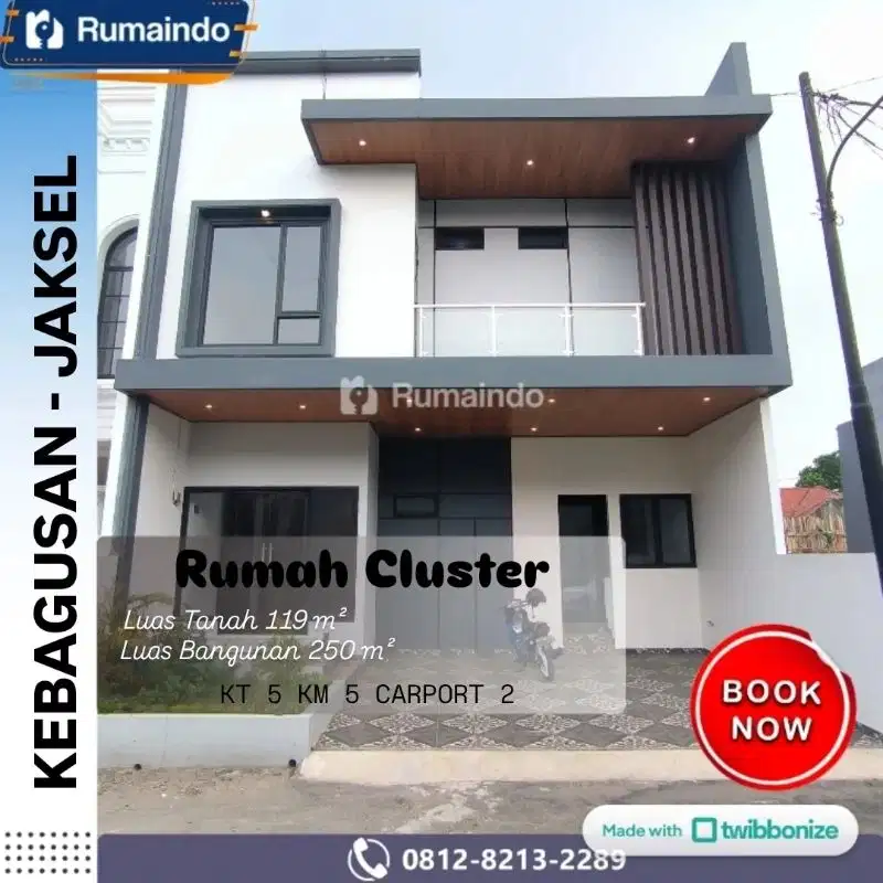 Dijual Rumah Cluster Ada Rooftop di Kebagusan Jakarta Selatan