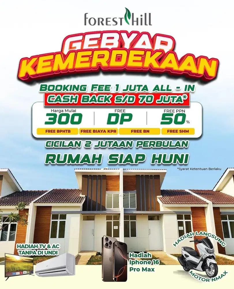 Foresthill Parung panjang siap Langsung Ajb. 1Juta Allin Langsung Akad