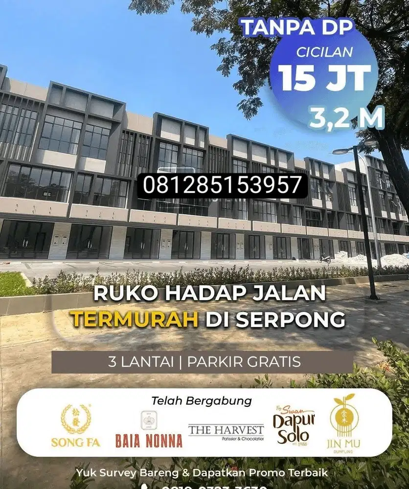 THE EXQUIS Ruko Terbaru BSD City Direct Parking 3,2m hadap jalan!