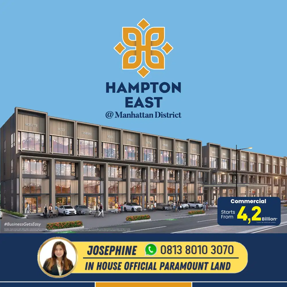 RUKO DAN STUDIO LOFT HAMPTON EAST GADING SERPONG