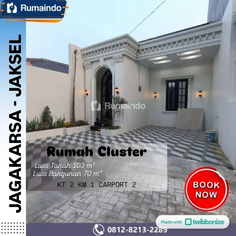 Dijual Murah Rumah Cluster di Gandaria Jagakarsa Jakarta Selatan