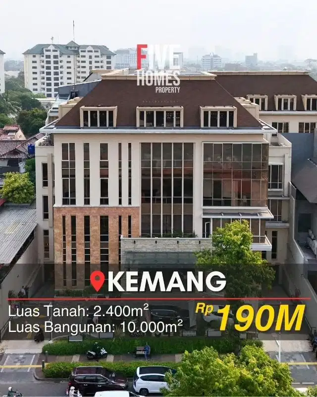 Dijual gedung komersil siap pakai 4 lantai di kemang raya