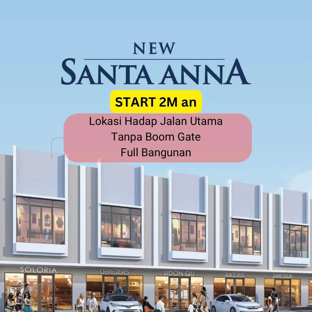 DIJUAL RUKO SANTA ANNA GADING SERPONG 2 LANTAI FULL BANGUNAN