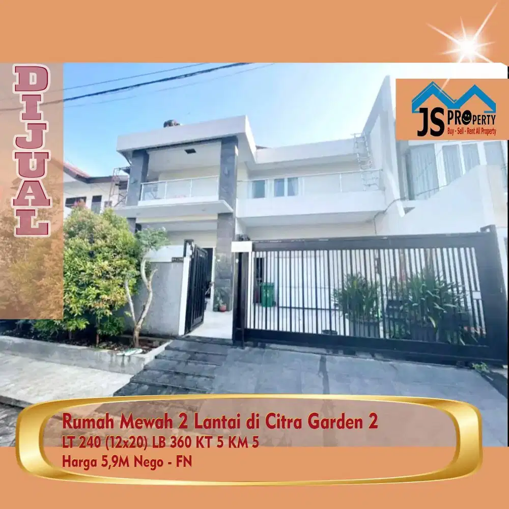 DIJUAL CEPAR RUMAH MEWAH CITRA GARDEN 2 JAKARTA BARAT