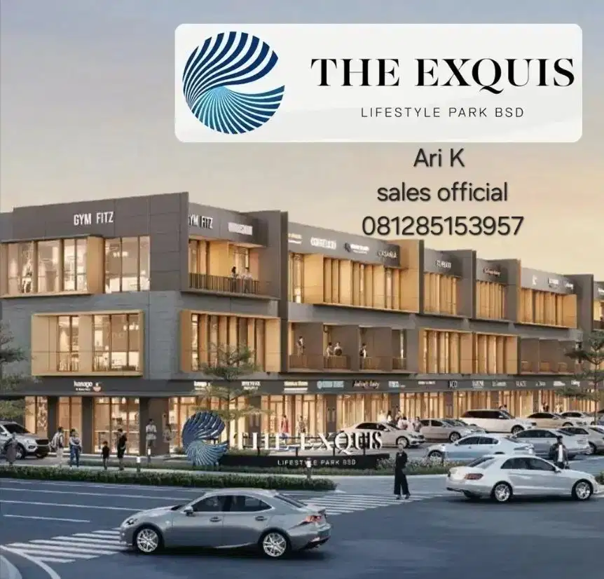 THE EXQUIS RUKO TERBARU BSD CITY DIRECT PARKING 3,2M HADAP BOULEVARD