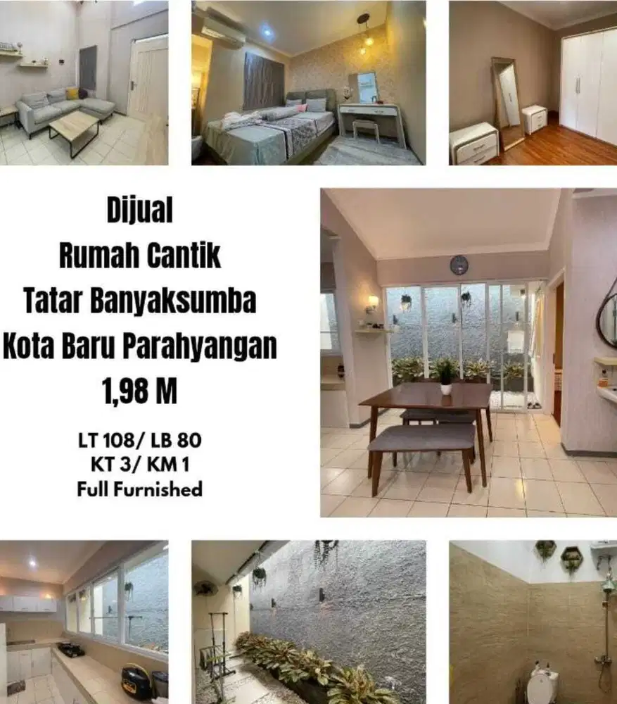 Termurah! Rumah cantik Tatar Banyaksumba Kota Baru Parahyangan