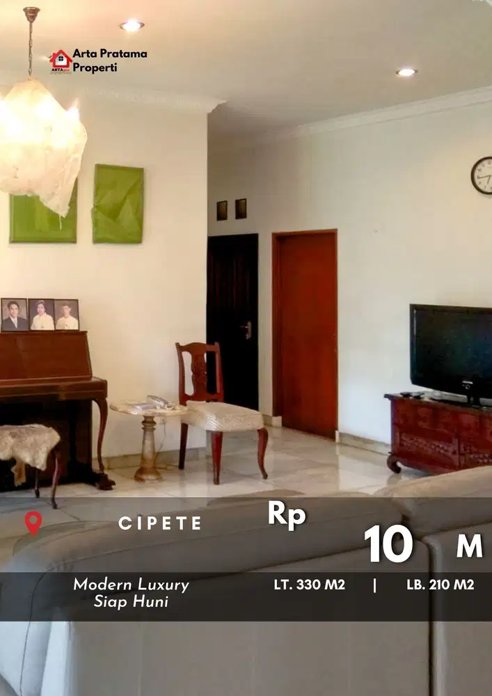 Di Jual Rumah Bagus Modern Klasik di Cipete, Jakarta Selatan