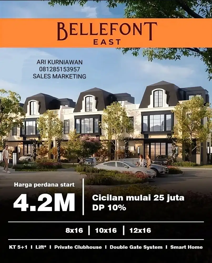 Type8 BELLEFONT EAST 3LANTAI 4,2MAN BY SUMMARECON SERPONG