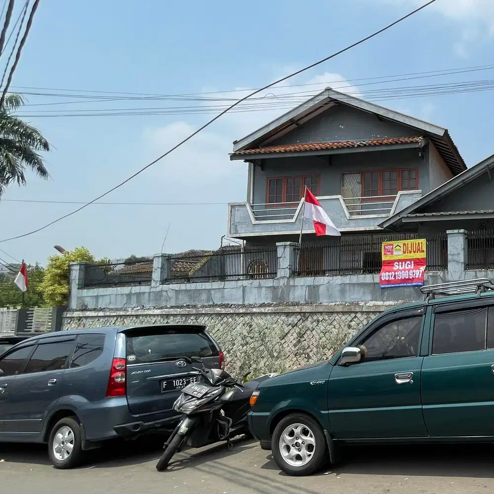 Rumah luas pinggir jalan ramai sukasari Bogor