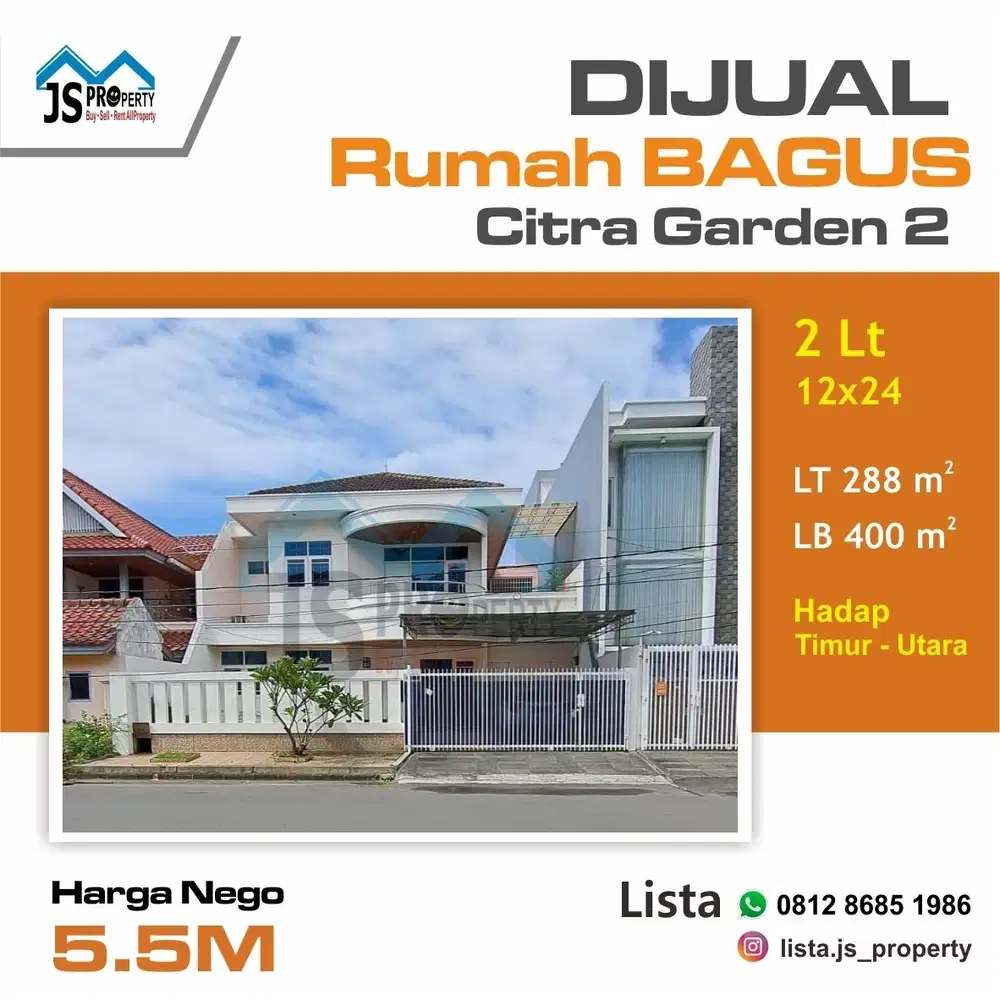 DIJUAL RUMAH DI CITRA GARDEN 2 CENGKARENG JAKARTA BARAT