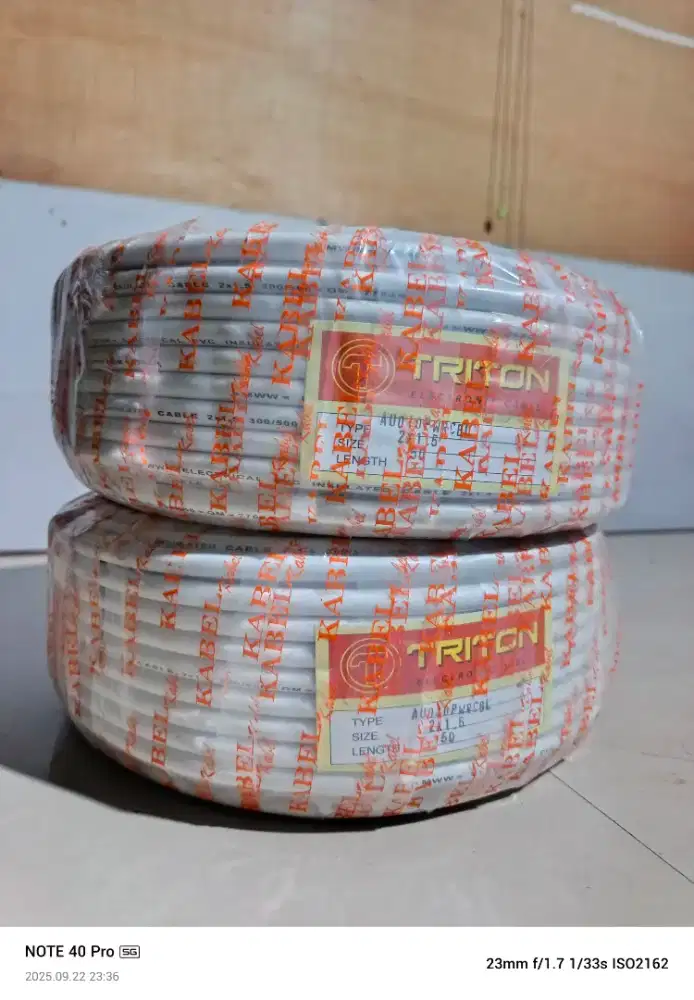 Kabel listrik Audio NYM merk TRITON 2X1.5