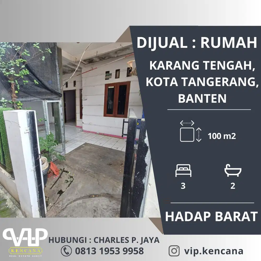 DIJUAL : Rumah di Karang Tengah, Tangerang, Banten