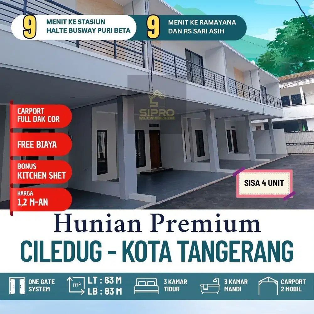 S807.Rumah Premium 2Lt Termurah Strategis Free Biaya Hrg Mulai 1,2M-an