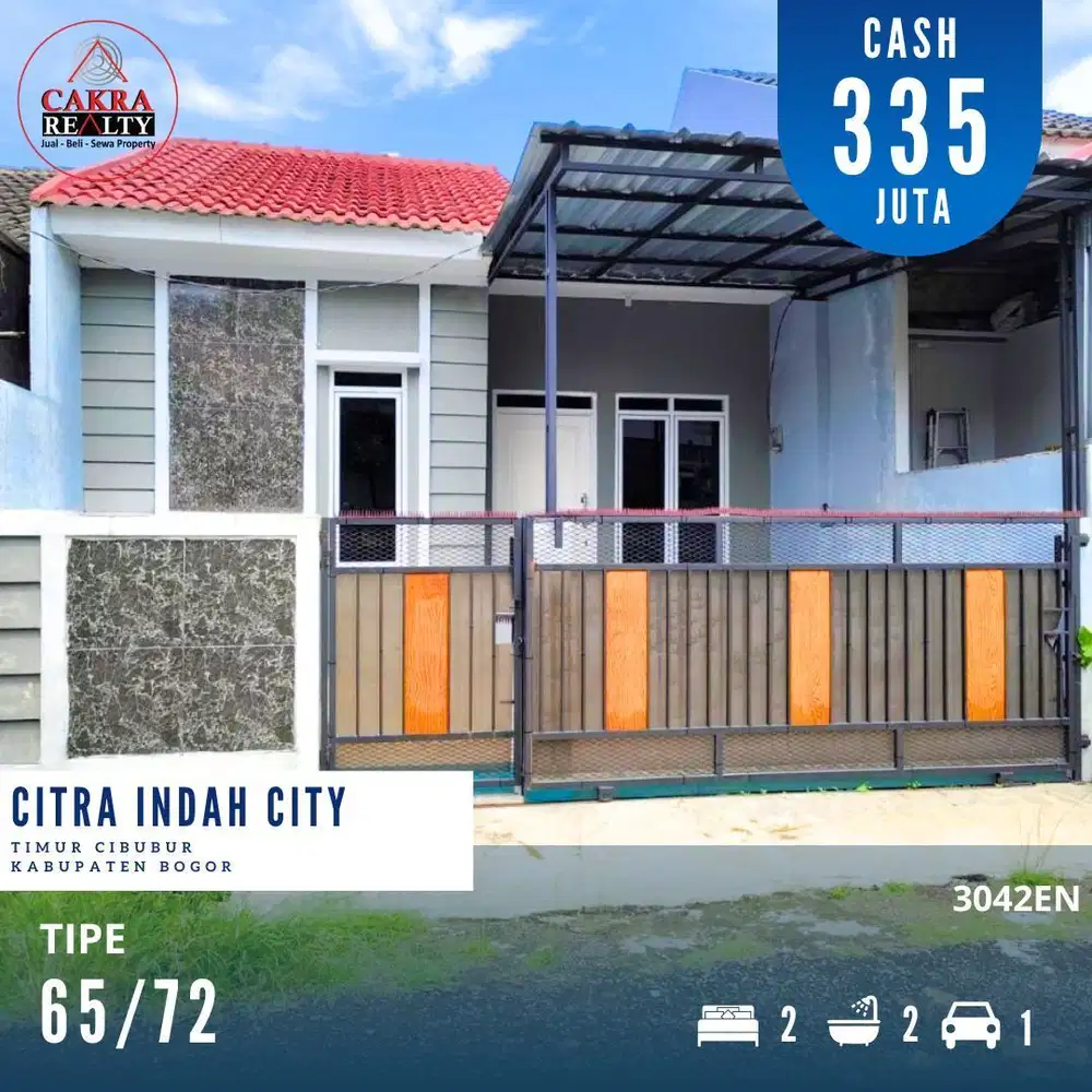 Dijual rumah dicitra indah city jonggol rumah siap huni full renovasi