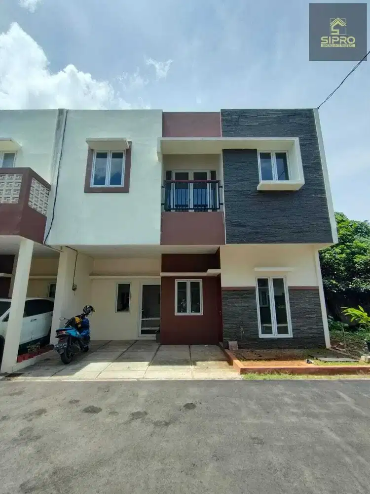 S665.Rumah 2Lt Modern Minimalis Strategis Akses Nempel BSD Nusaloka