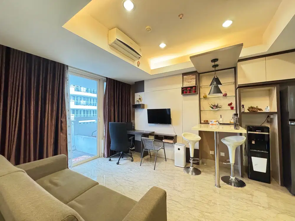 Sewa tahunan apartemen royale springhill 1 kamar 79 meter furnished