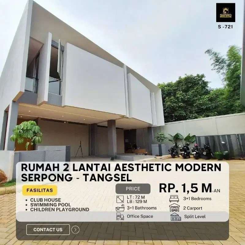 Rumah Mewah Konsep Industrialiss dekat Akses BSD Termurah dikelasnya