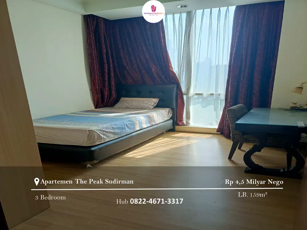 Dijual Apartement The Peak Sudirman 3BR+1 Full Furnished Private Lift
