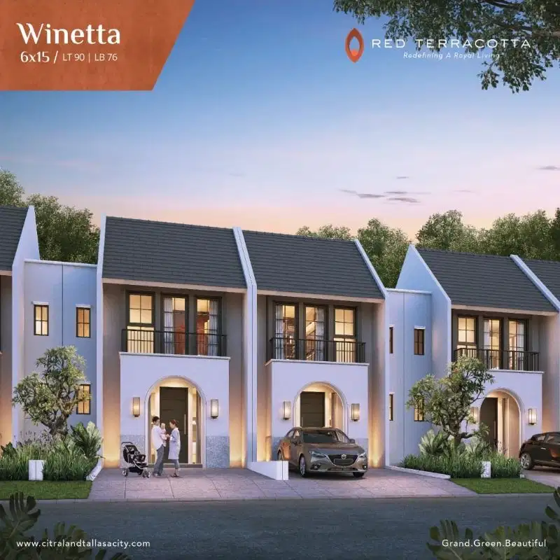 Type WINETTA  dlm Cluster Red Teracotta Citraland Tallasa City