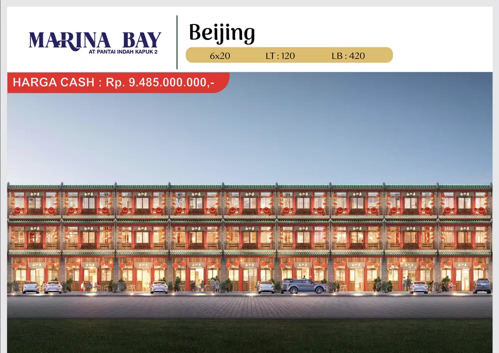 Rukan 3 Lantai Marina Bay di PIK 2
